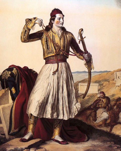 Ο αγωνιστής Δημήτριος Μαυρομιχάλης, έργο Louis Dupre